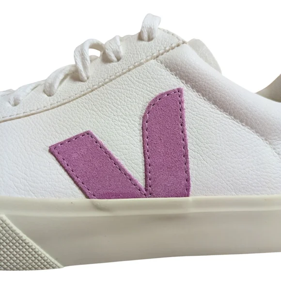 Veja Campo Leather White Mulberry Sneakers Size 39 - Picture 3 of 15